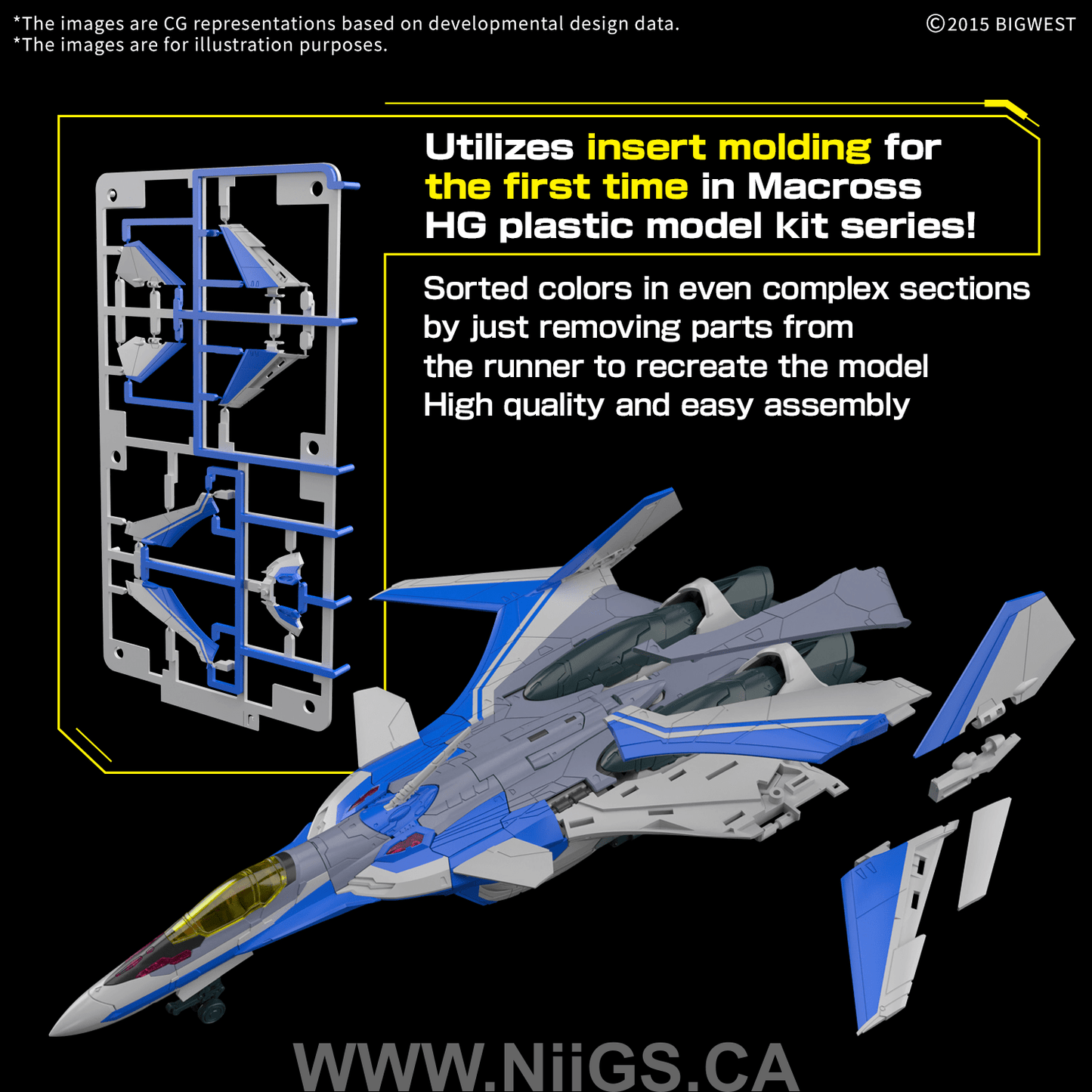 BANDAI HOBBY HG 1/100 VF-31J SIEGFRIED(HAYATE IMMELMANN USE) Deluxe Set