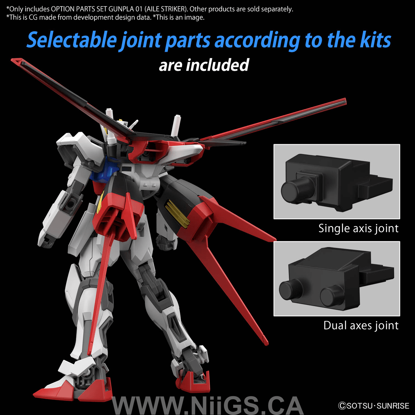 BANDAI HOBBY OPTION PARTS SET GUNPLA 01 (AILE STRIKER)