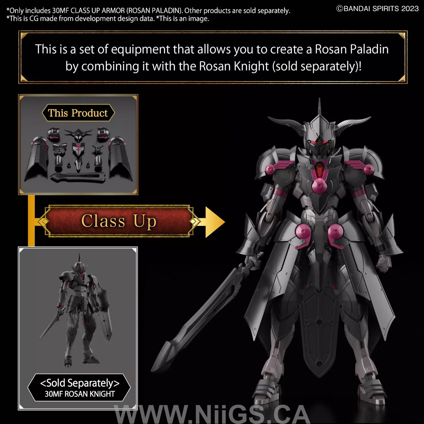 BANDAI Hobby 30MF CLASS UP ARMOR (ROSAN PALADIN)