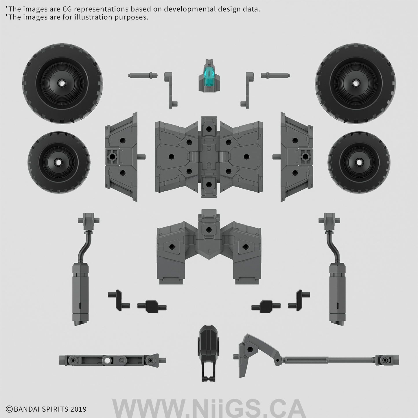BANDAI HOBBY 30MM 1/144 Extended Armament Vehicle (WHEEL MOBILE Ver.)