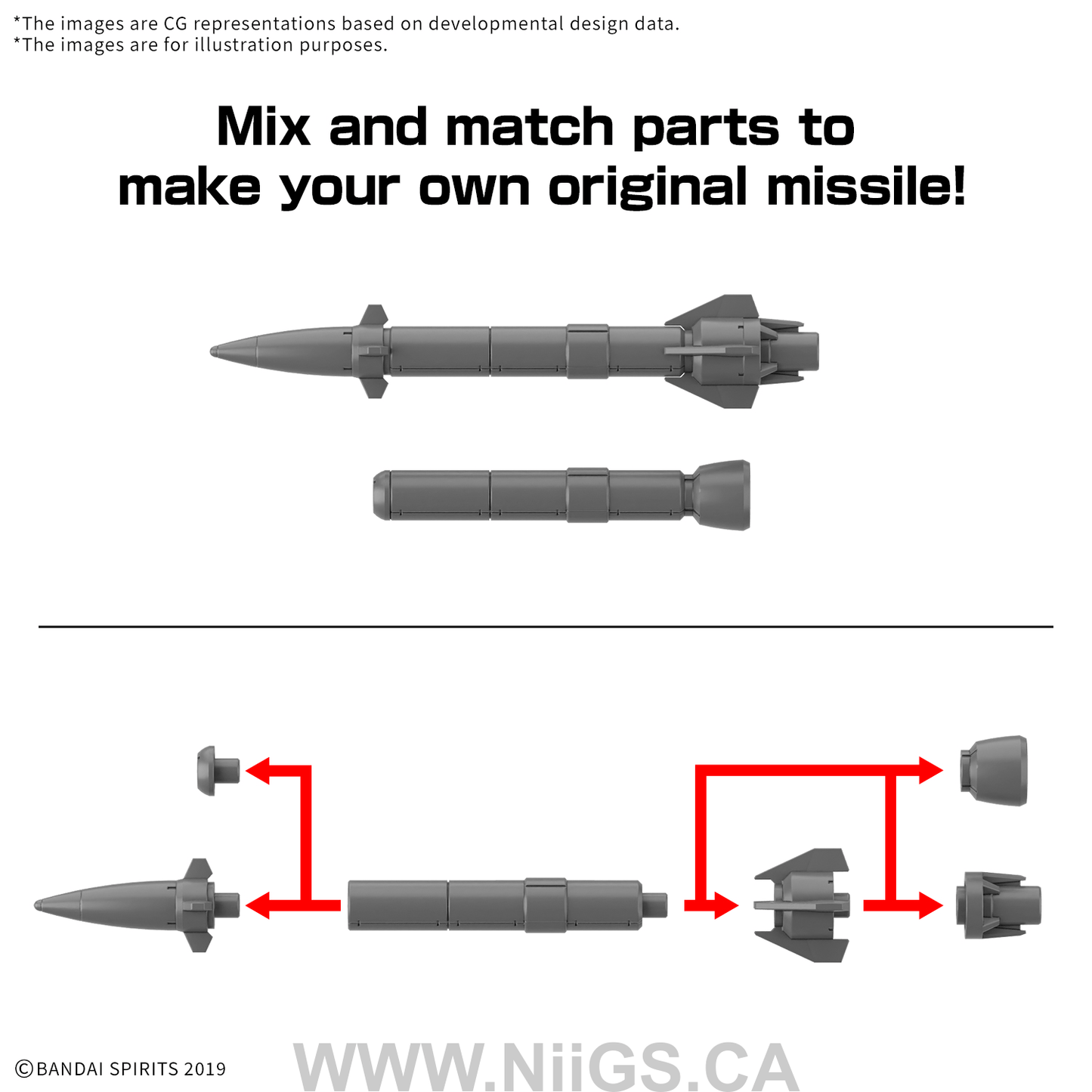 BANDAI HOBBY 30MM 1/144 OPTION PARTS SET 21 (MULTI MISSILE 1)
