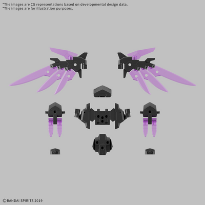BANDAI HOBBY 30MM 1/144 OPTION PARTS SET 22 (WING UNIT 2)