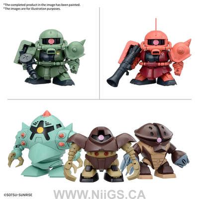 BANDAI Hobby BB SENSHI MOBILE SUIT GUNDAM PRINCIPALITY OF ZEON MOBILE SUIT SET