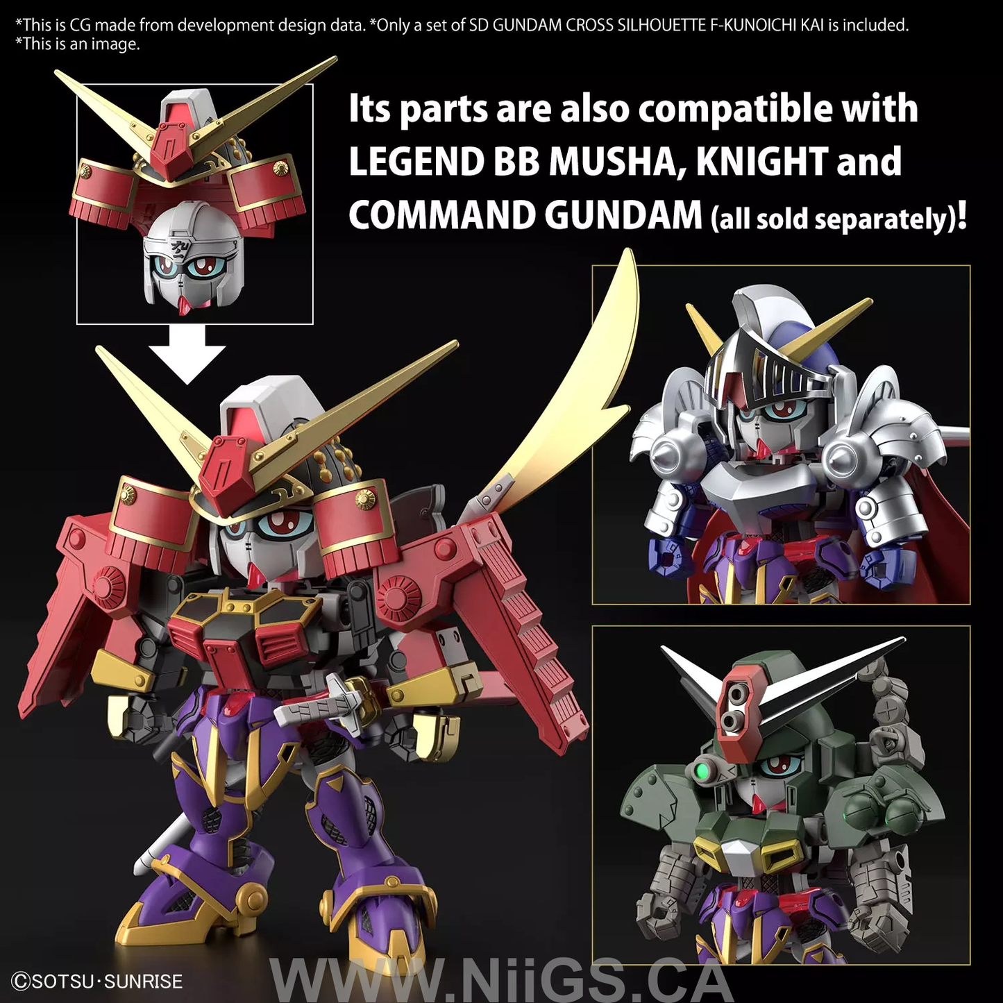BANDAI SD GUNDAM CROSS SILHOUETTE F-KUNOICHI KAI