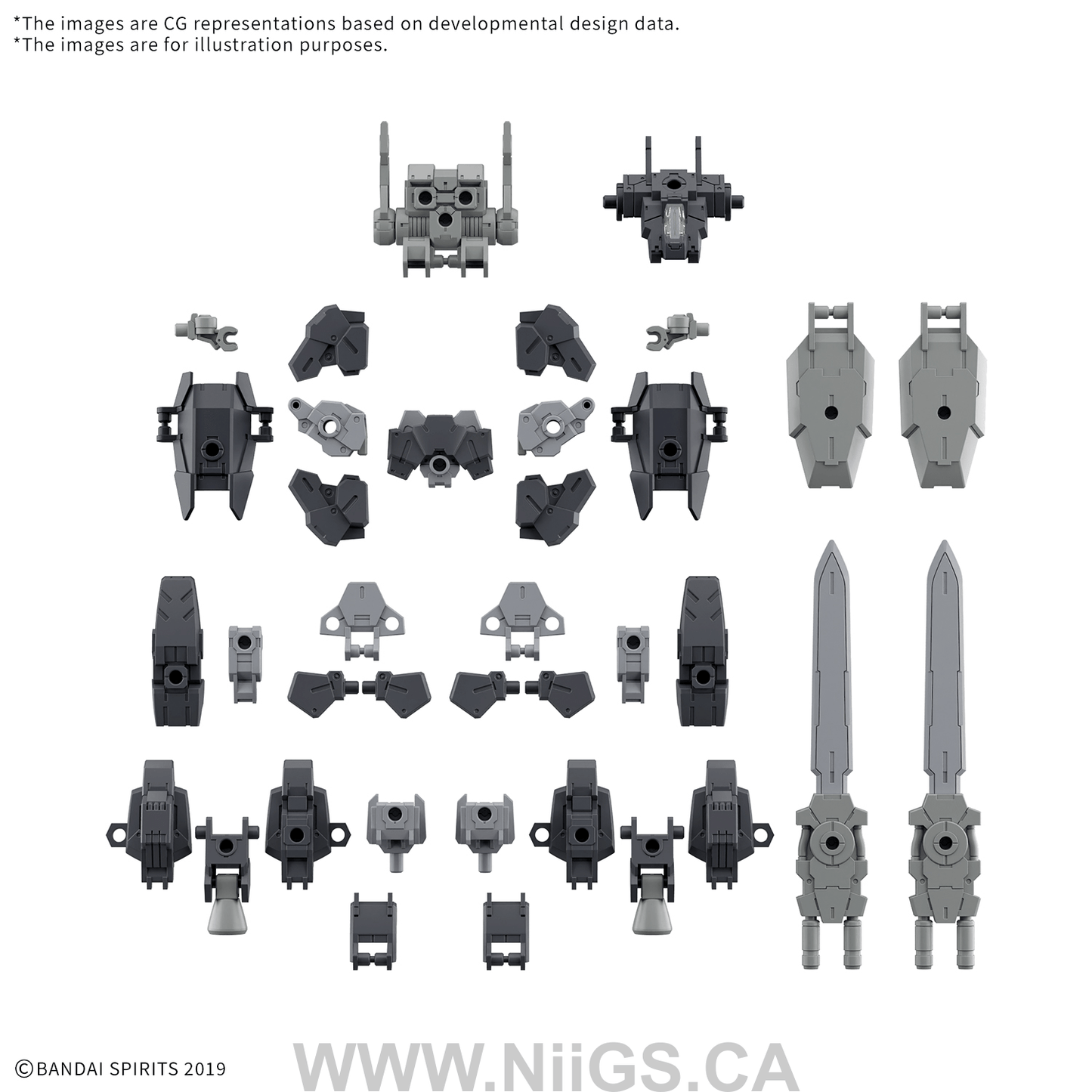BANDAI HOBBY 30MM 1/144 OPTION PARTS SET 20 (FULL ARMOR UNIT 1)