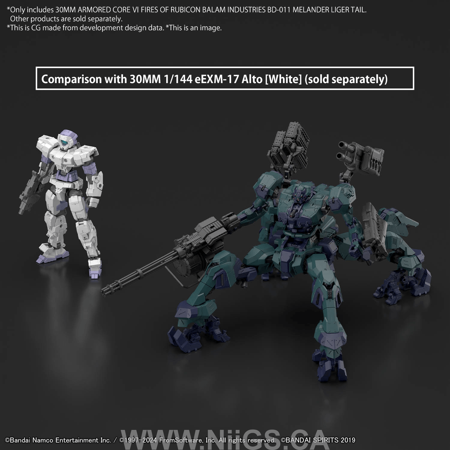 BANDAI Hobby 30MM ARMORED CORE Ⅵ FIRES OF RUBICON BALAM INDUSTRIES BD-011 MELANDER LIGER TAIL