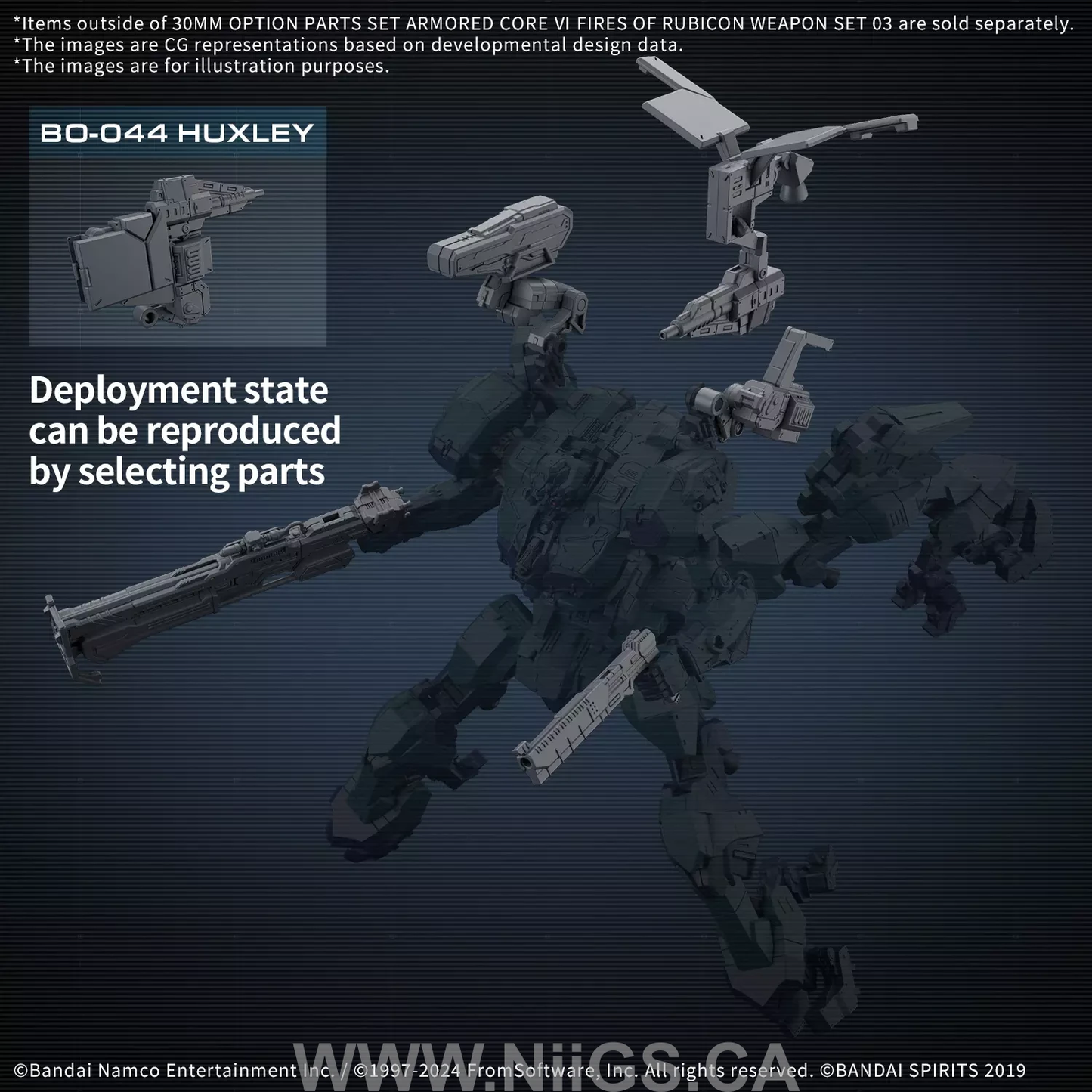 BANDAI HOBBY 30MM OPTION PARTS SET ARMORED CORE Ⅵ FIRES OF RUBICON WEAPON SET 03