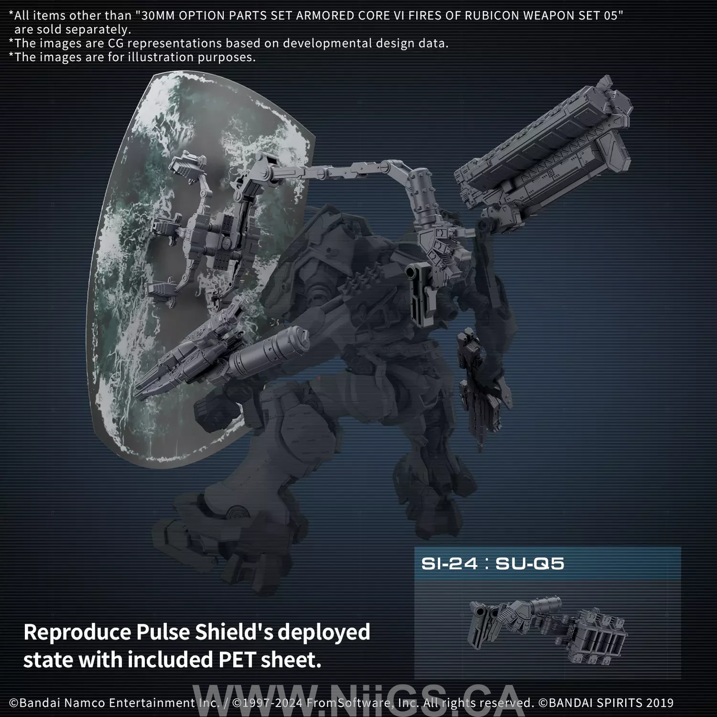 BANDAI HOBBY 30MM OPTION PARTS SET ARMORED CORE Ⅵ FIRES OF RUBICON WEAPON SET 05