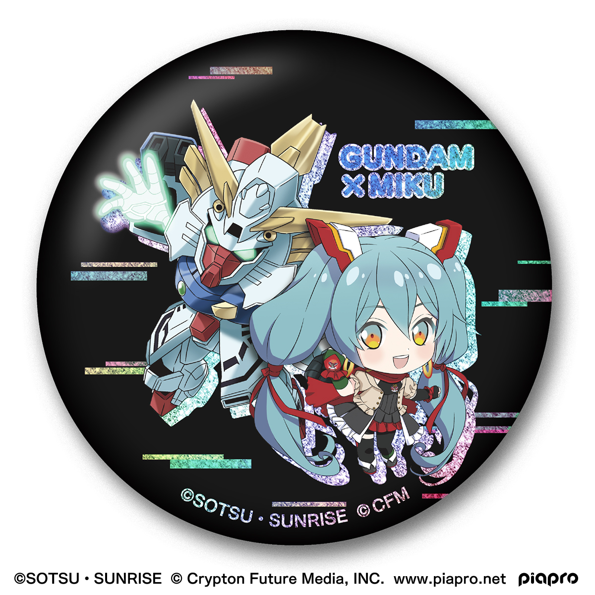 BANDAI Gundam x Miku Memorial Can Badge Set "Gundam", Bandai Shokugan Can Badge