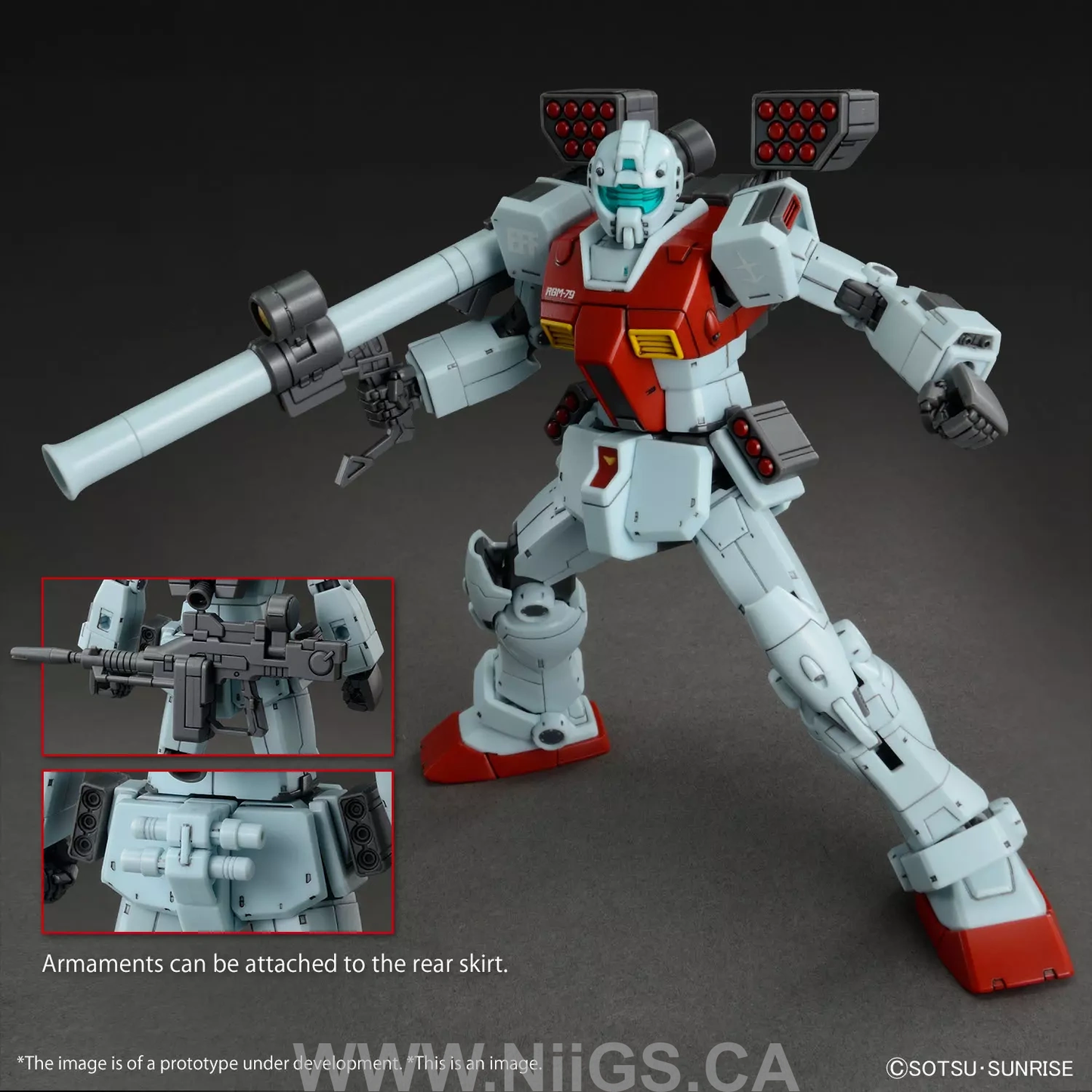 BANDAI HG 1/144 GM (SHOULDER CANNON / MISSILE POD)