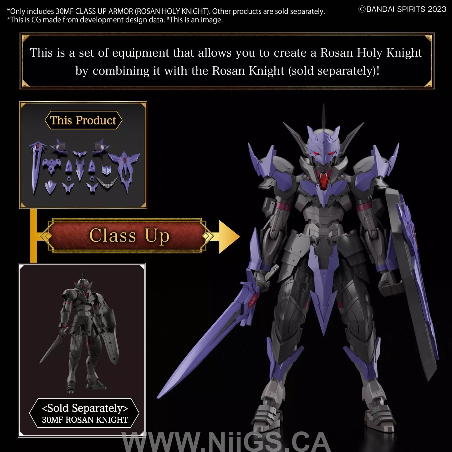 BANDAI Hobby 30MF CLASS UP ARMOR (ROSAN HOLY KNIGHT)