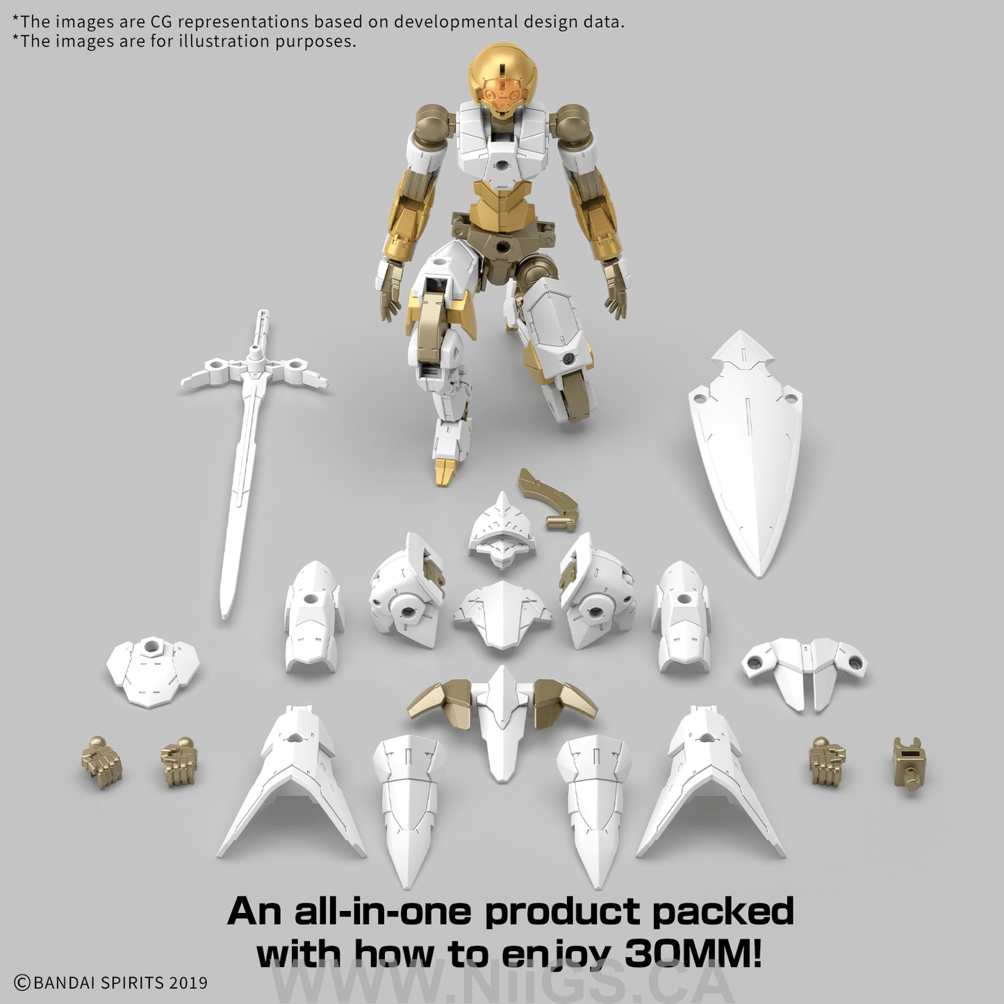 BANDAI Hobby 30MM 1/144 EXM-A9rk SPINATIO (ROYAL KNIGHT TYPE)