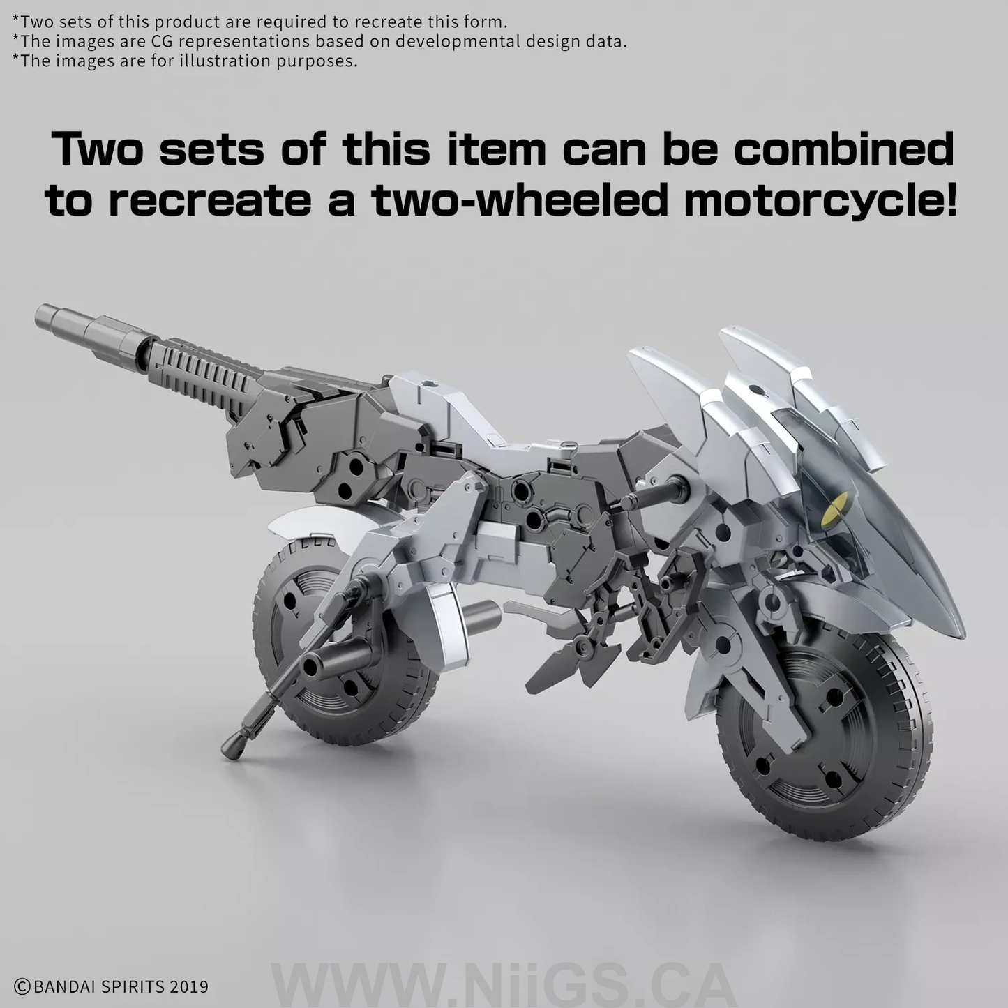 BANDAI HOBBY 30MM 1/144 Extended Armament Vehicle (METAL CANNON BIKE Ver.)