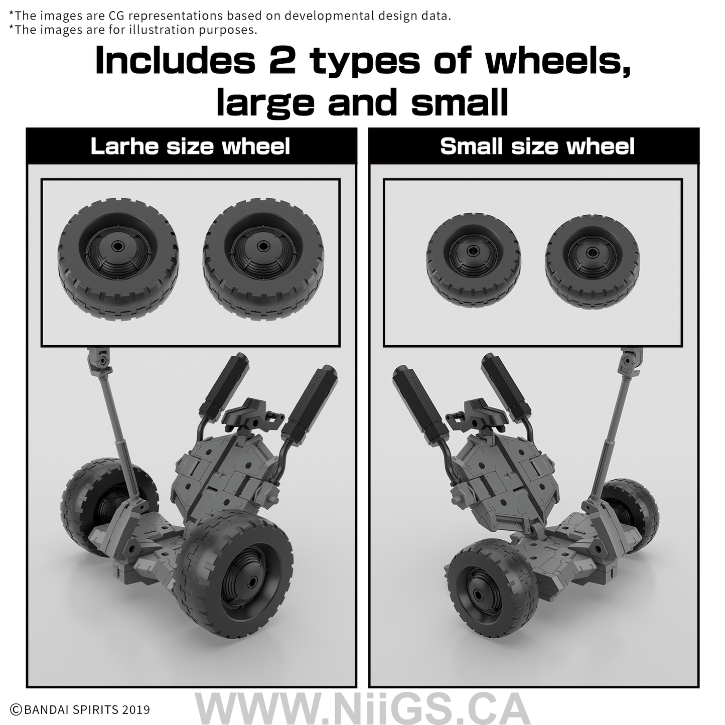 BANDAI HOBBY 30MM 1/144 Extended Armament Vehicle (WHEEL MOBILE Ver.)