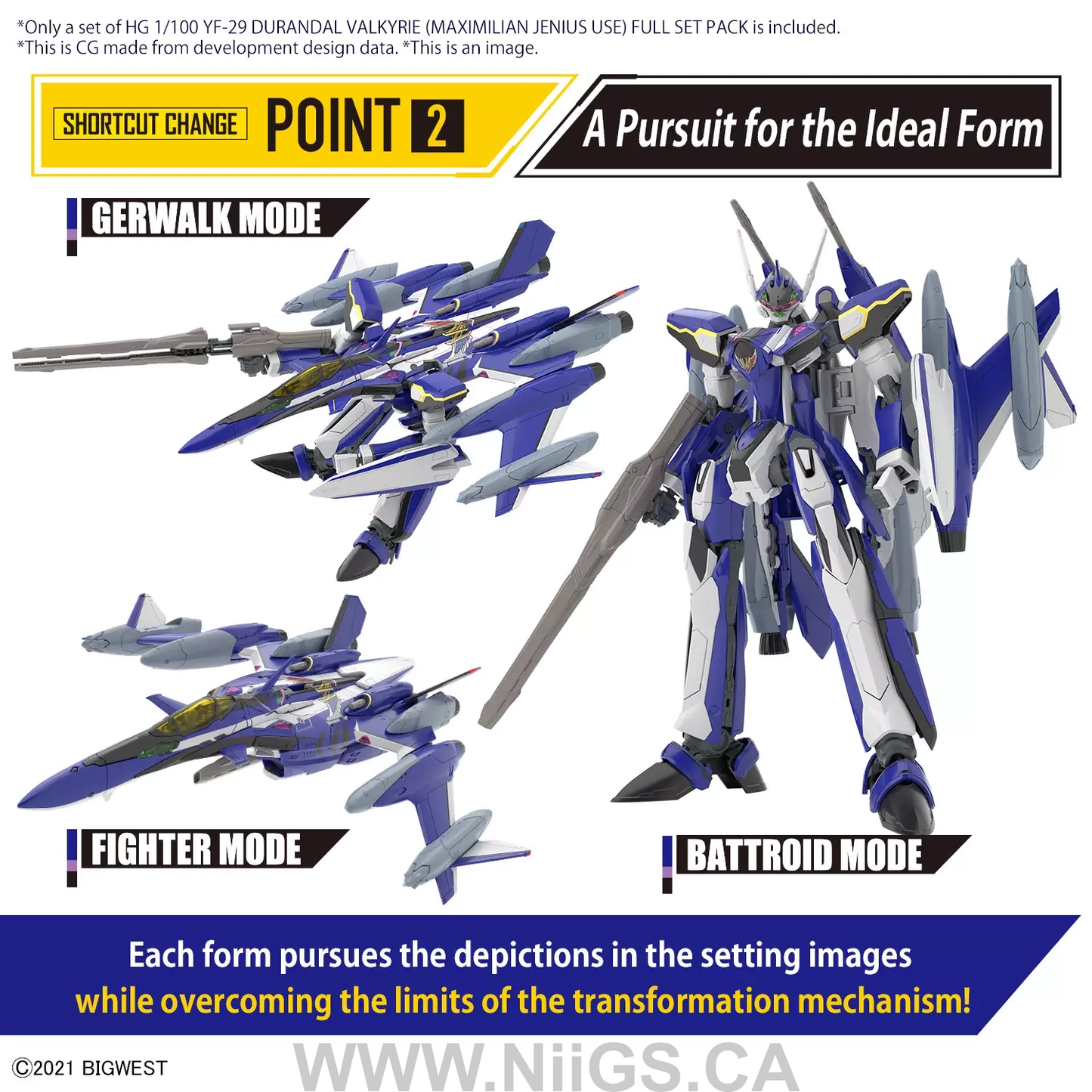 BANDAI HG 1/100 YF-29 DURANDAL VALKYRIE (MAXIMILIAN JENIUS USE) FULL SET PACK