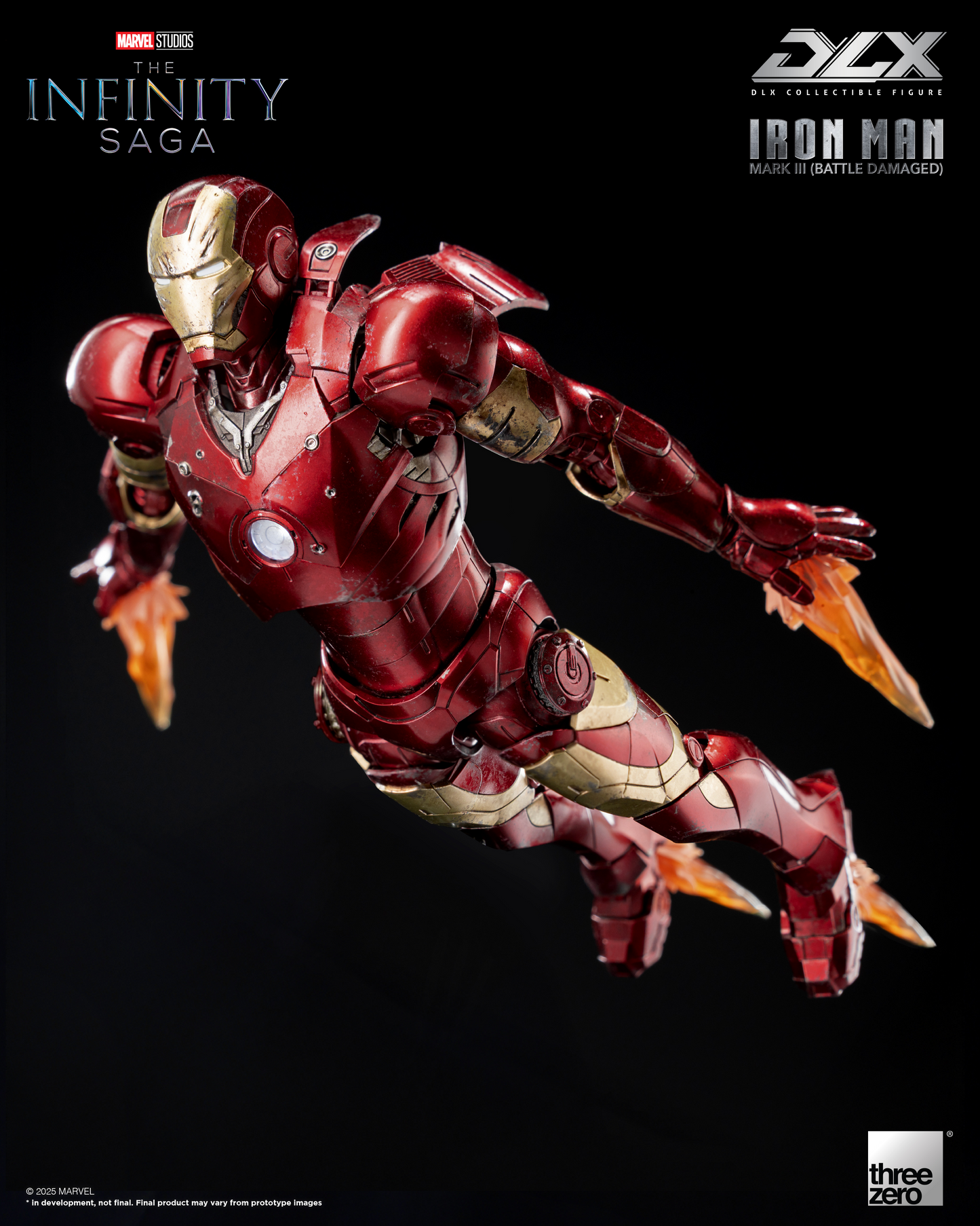 threezero Marvel Studios: The Infinity Saga DLX Iron Man Mark 3 (Battle Damaged)
