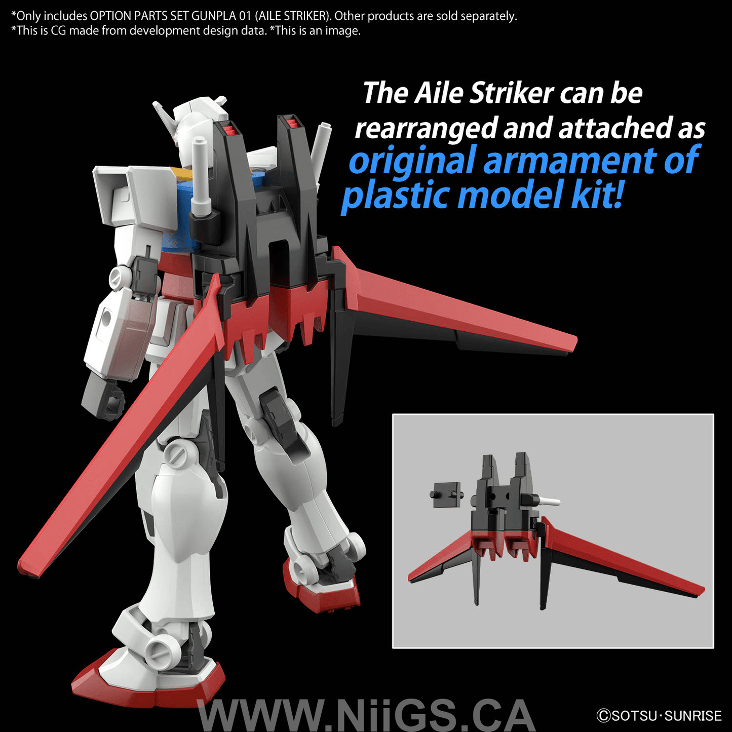 BANDAI HOBBY OPTION PARTS SET GUNPLA 01 (AILE STRIKER)