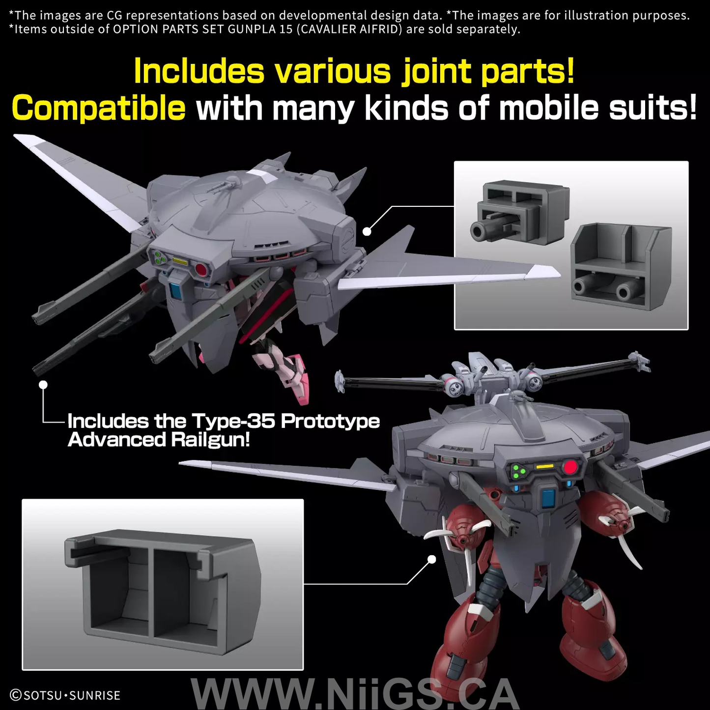 BANDAI HOBBY OPTION PARTS SET GUNPLA 15 (CAVALIER AIFRID)