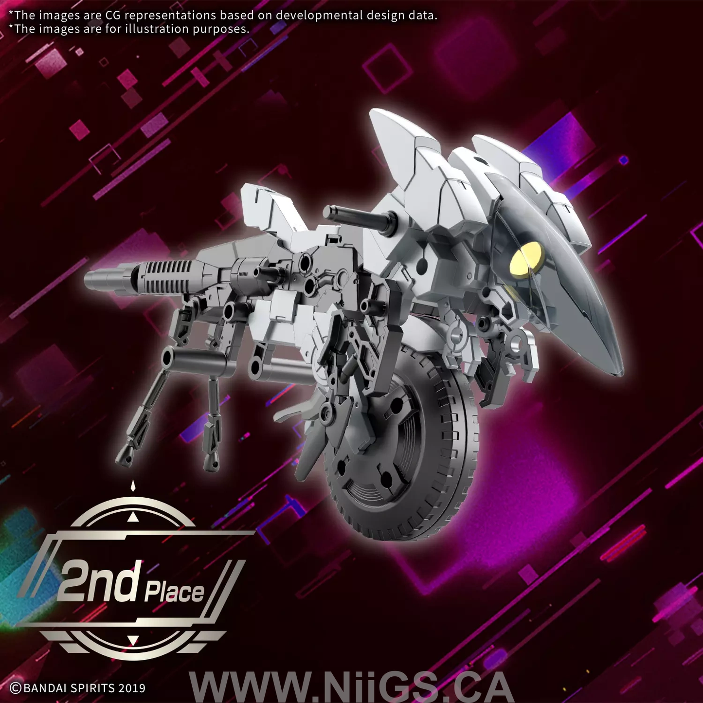 BANDAI HOBBY 30MM 1/144 Extended Armament Vehicle (METAL CANNON BIKE Ver.)