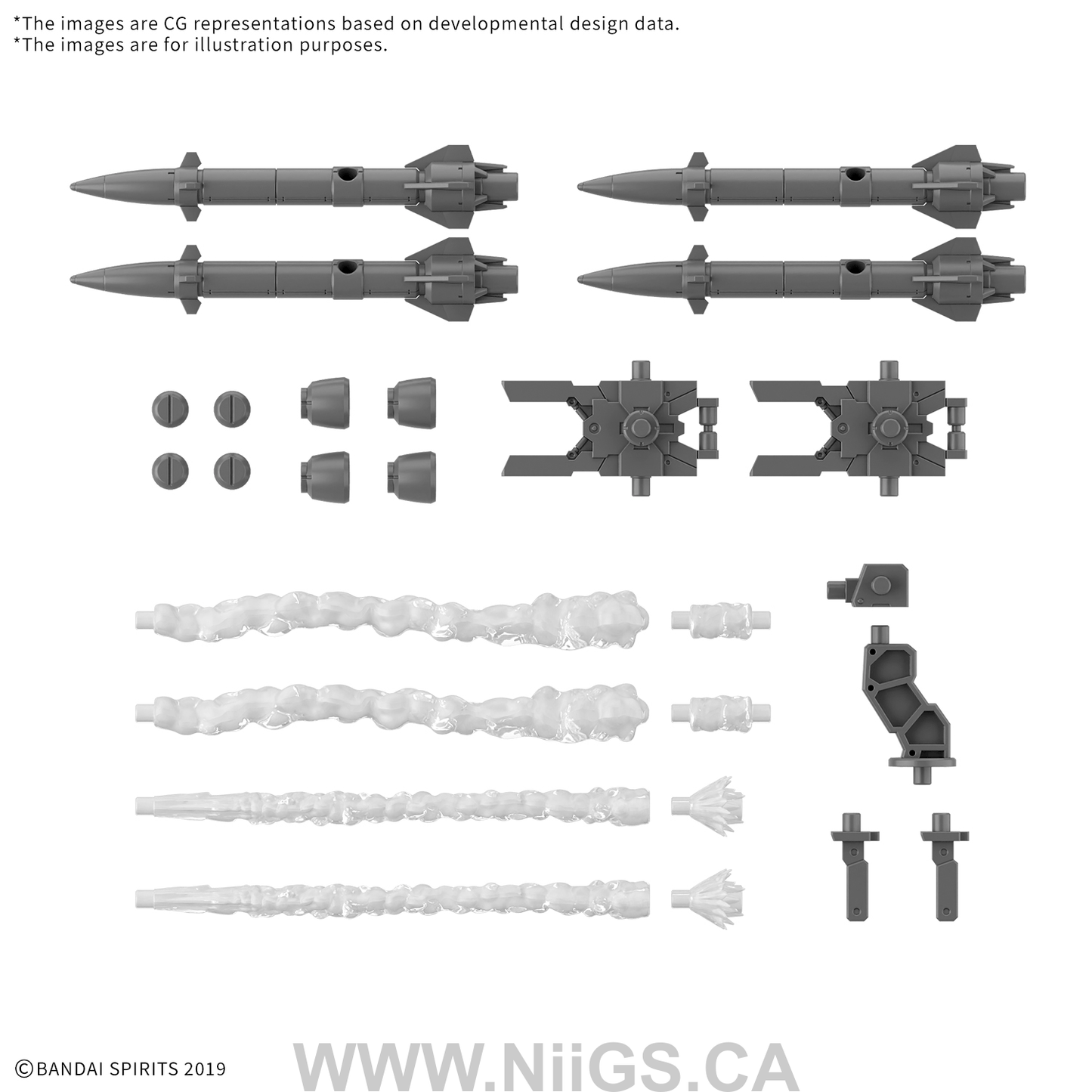 BANDAI HOBBY 30MM 1/144 OPTION PARTS SET 21 (MULTI MISSILE 1)
