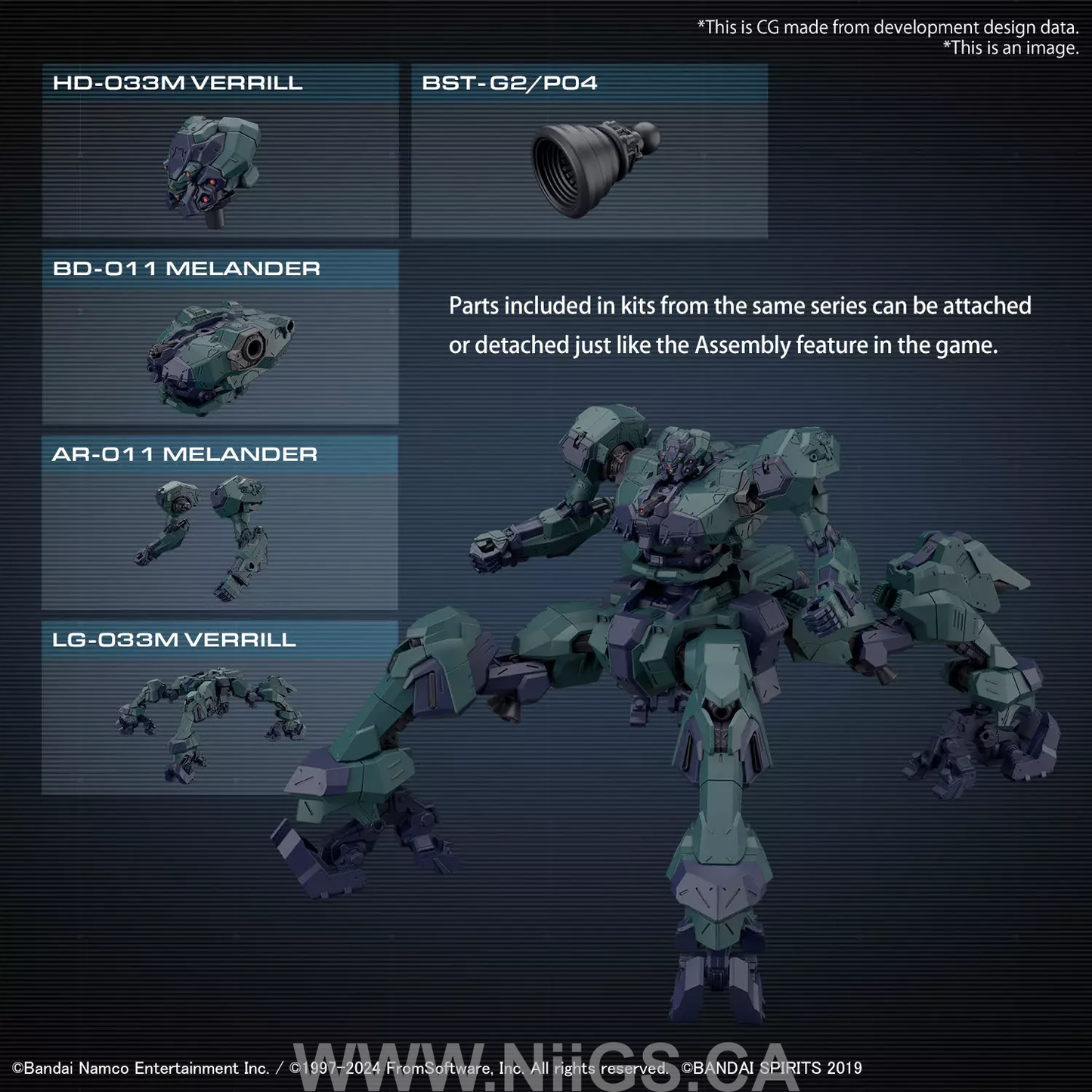 BANDAI Hobby 30MM ARMORED CORE Ⅵ FIRES OF RUBICON BALAM INDUSTRIES BD-011 MELANDER LIGER TAIL