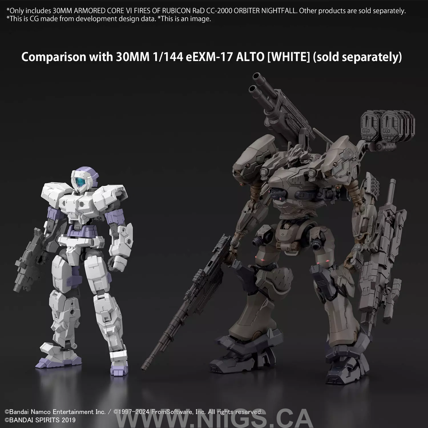 BANDAI Hobby 30MM ARMORED CORE Ⅵ FIRES OF RUBICON RaD CC-2000 ORBITER NIGHTFALL
