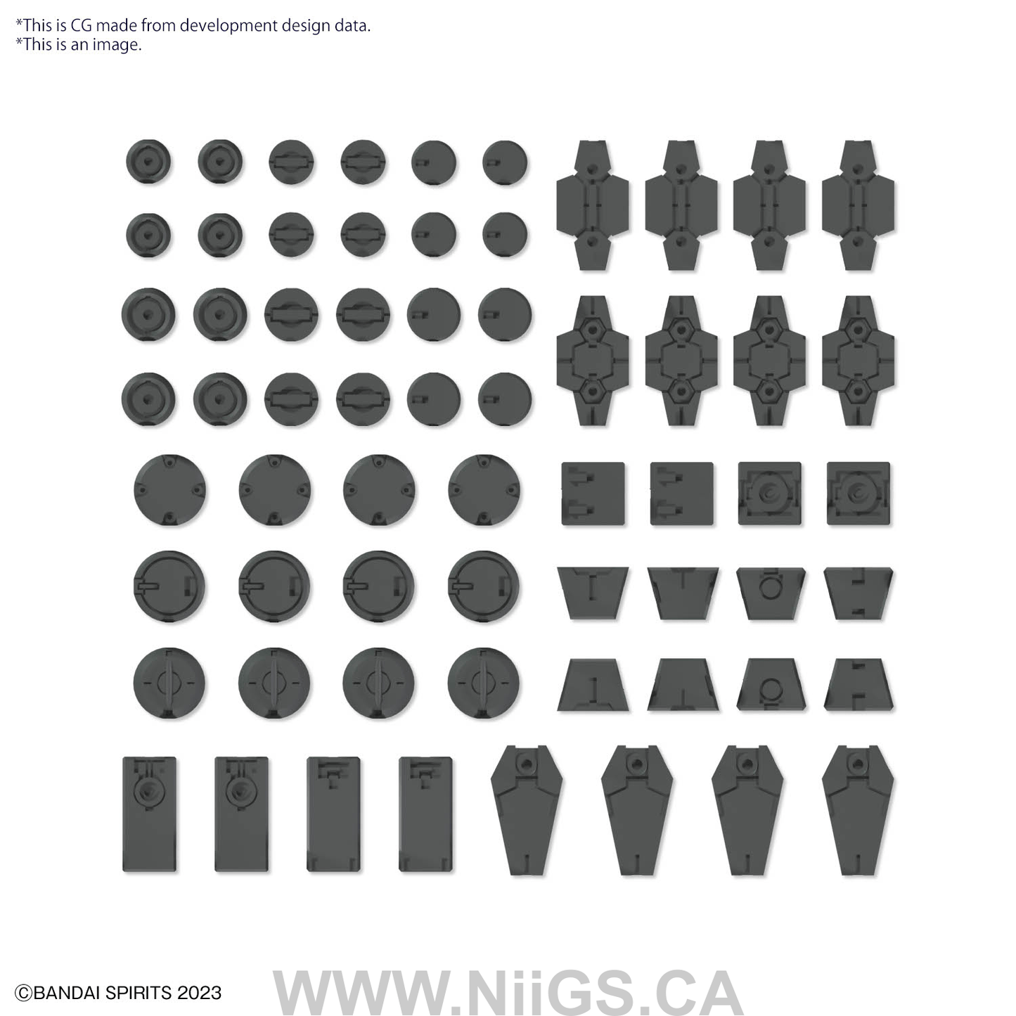 BANDAI Hobby CUSTOMIZE MATERIAL (DECORATION PARTS 1 GRAY)
