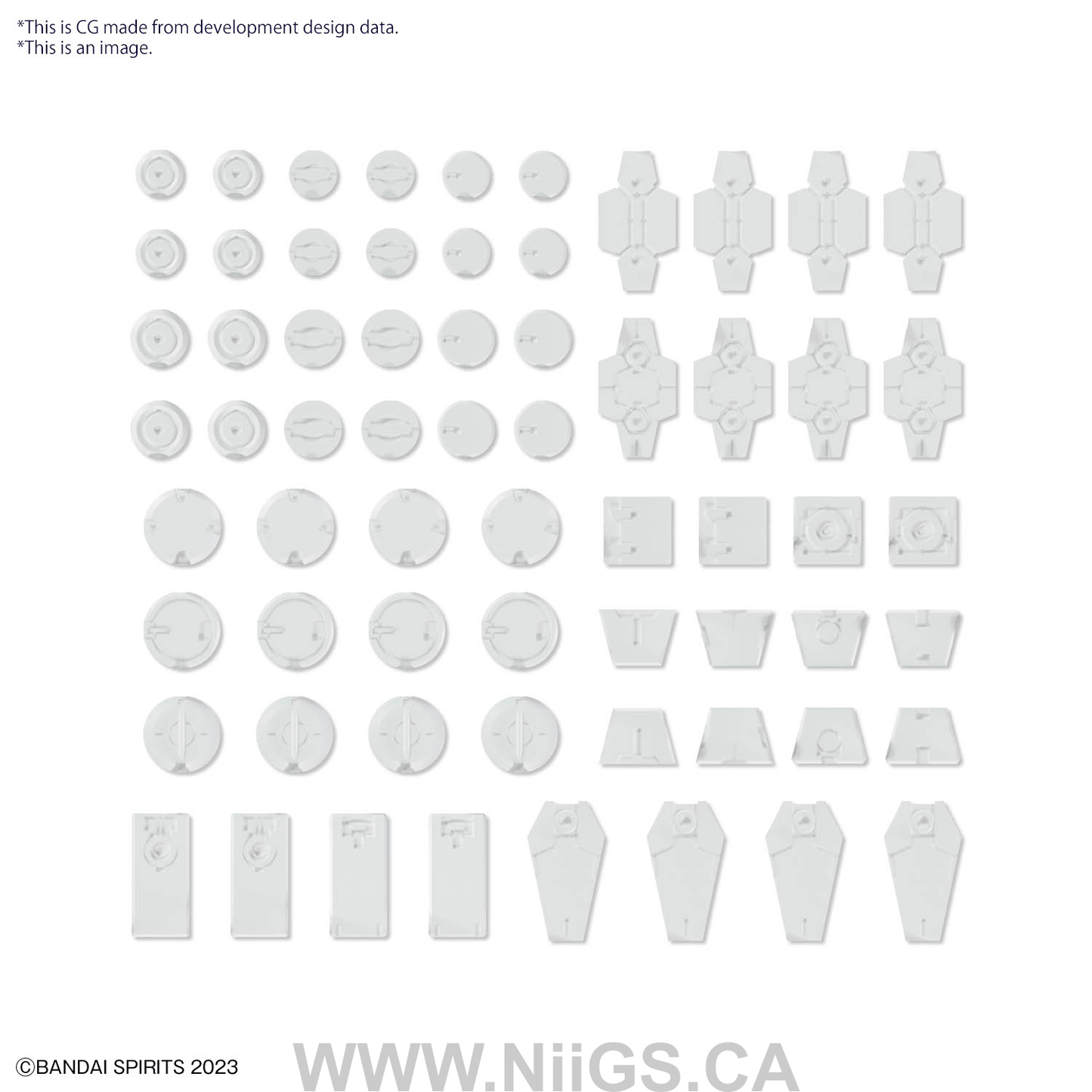 BANDAI Hobby CUSTOMIZE MATERIAL (DECORATION PARTS 1 WHITE)