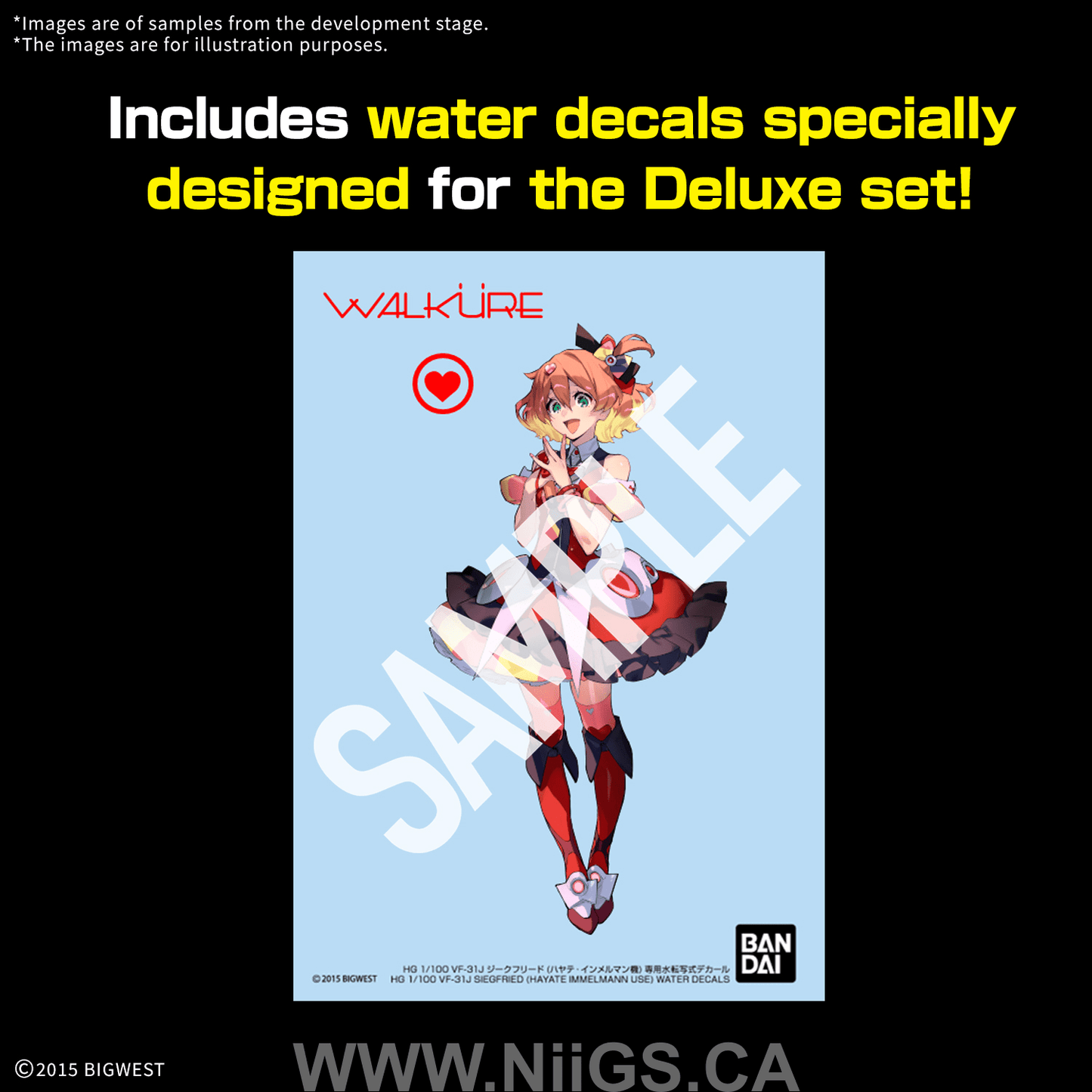 BANDAI HOBBY HG 1/100 VF-31J SIEGFRIED(HAYATE IMMELMANN USE) Deluxe Set