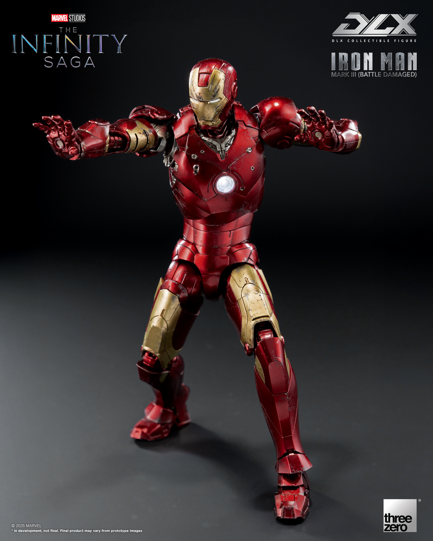 threezero Marvel Studios: The Infinity Saga DLX Iron Man Mark 3 (Battle Damaged)