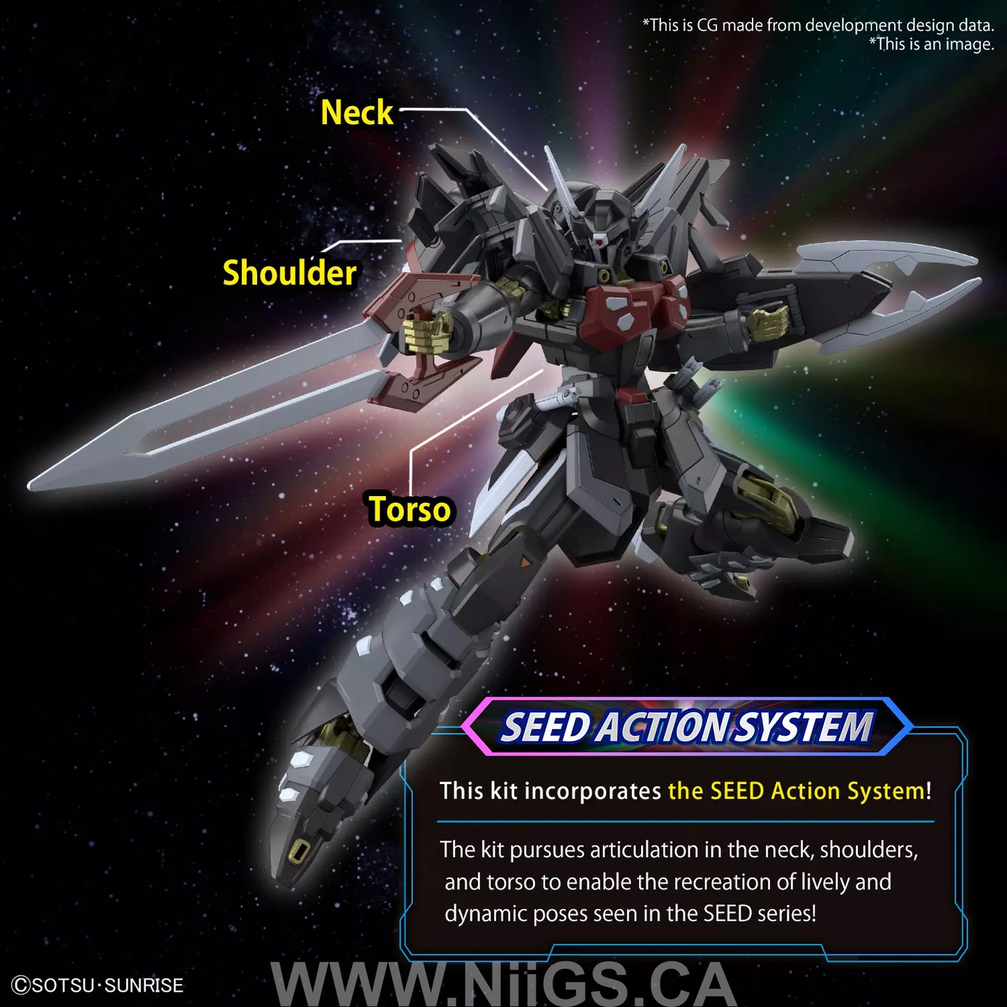 BANDAI HG 1/144 BLACK KNIGHT SQUAD Shi-ve.A