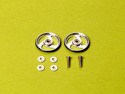 Tamiya 1/32 MINI 4WD Parts 19mm Aluminum Ball-Race Rollers (Aero-Spoke Type)