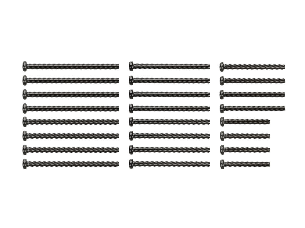 Tamiya 1/32 Mini 4WD Parts Stainless Steel Screw Set (15/20/25/30mm) (Black)