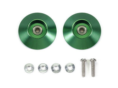 Tamiya 1/32 Mini 4WD Parts 1/32 HG 19mm All Aluminum Bearing Roller (Taper Type Green)