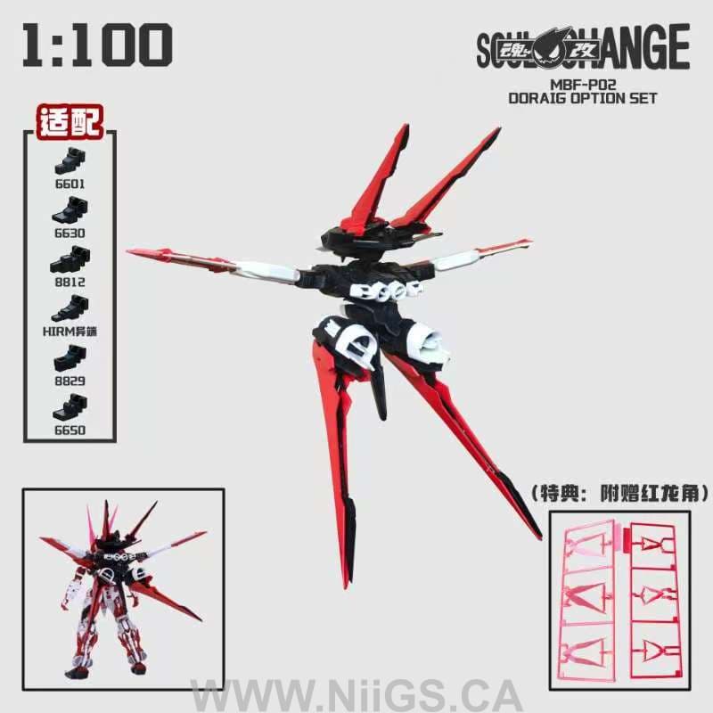 SoulChange MG 1/100 Red Dragon Astray expansion kit