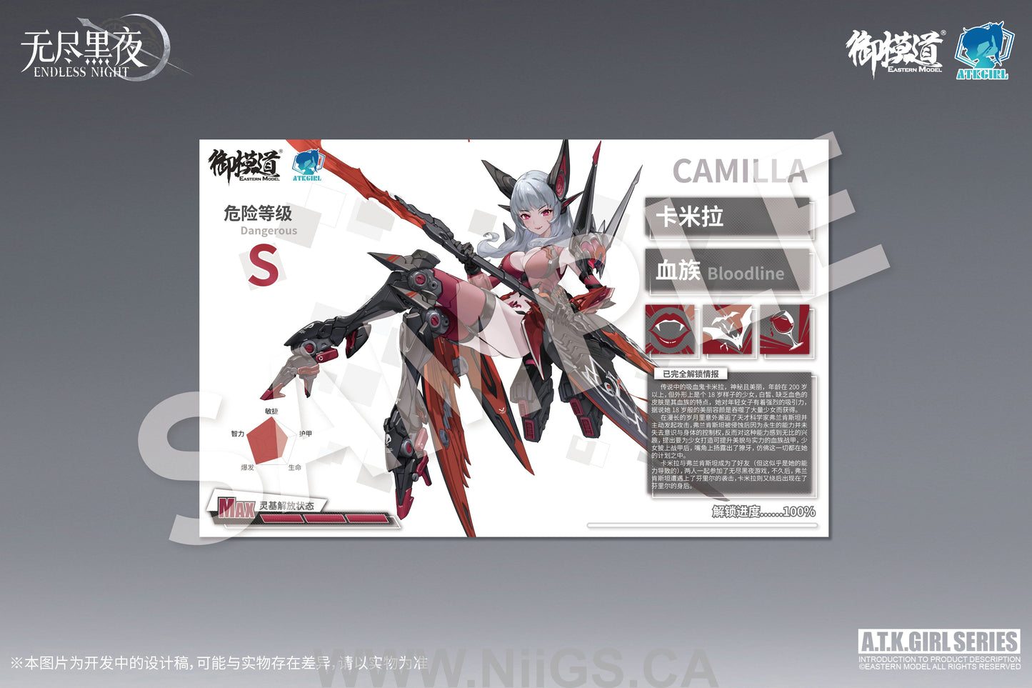 Eastern Model SHENGGE A.T.K.Girl Endless Night Series Camilla Deluxe Edition