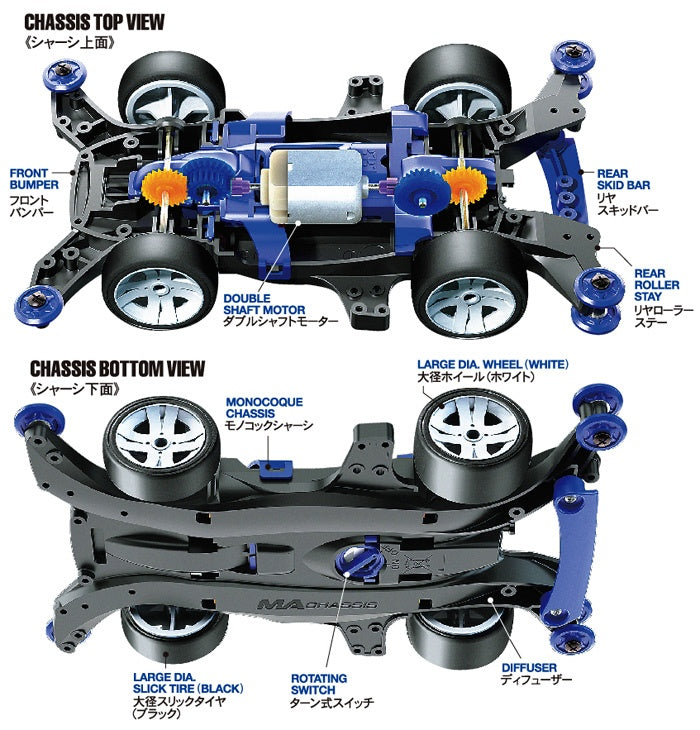 Tamiya 1/32 MINI 4WD Shooting Proud Star (MA Chassis)
