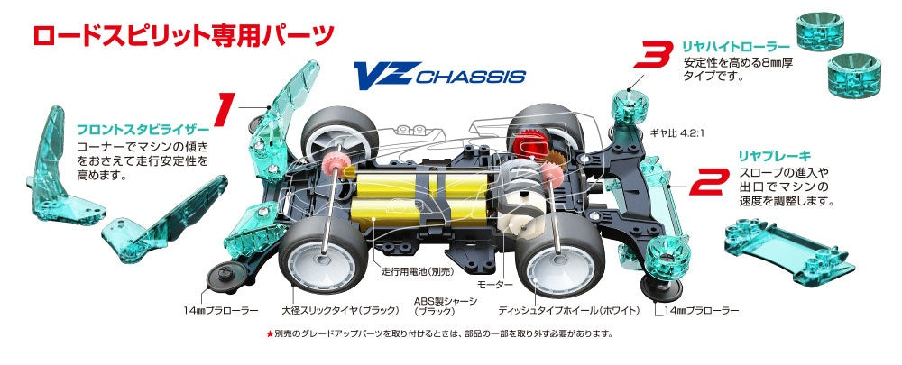 Tamiya 1/32 MINI 4WD Lord Spirit (VZ Chassis)