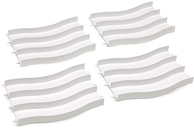 Tamiya 1/32 Mini 4WD Japan Cup Junior Circuit Wave Section Set (White, 4pcs.)