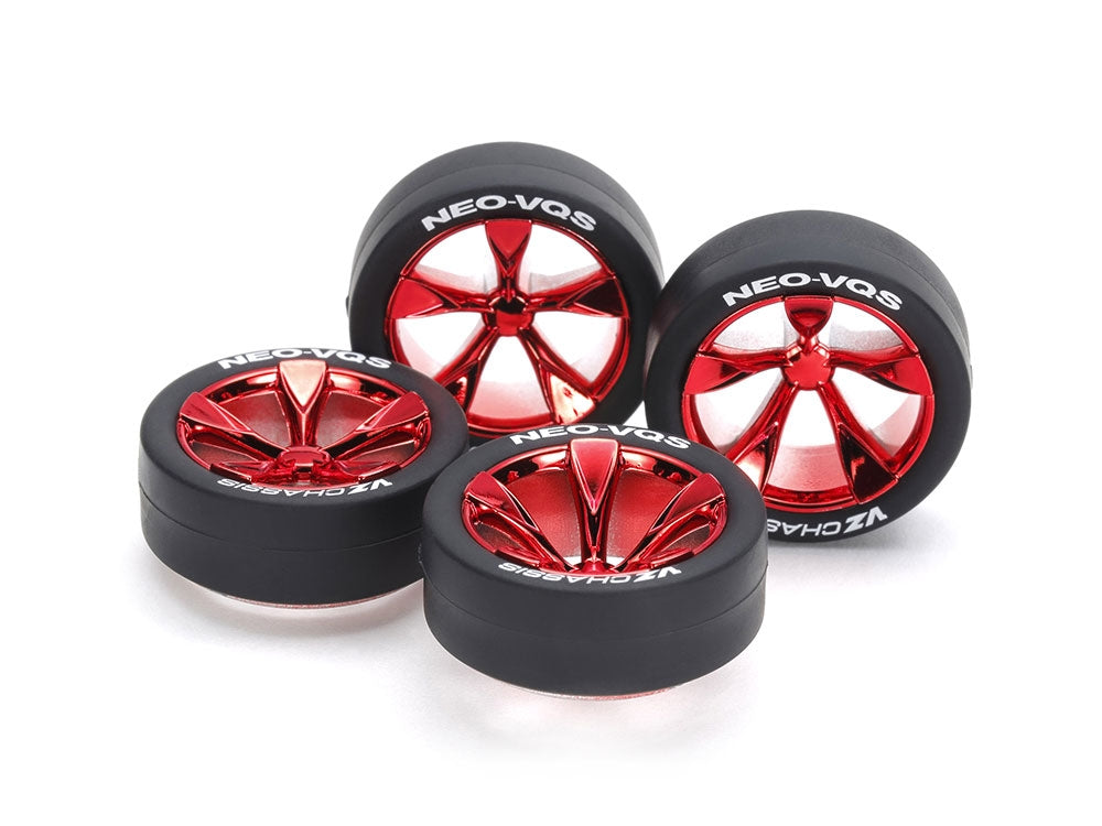 Tamiya 1/32 MINI 4WD Parts JR LP TIRE & 5 SP WHEEL SET