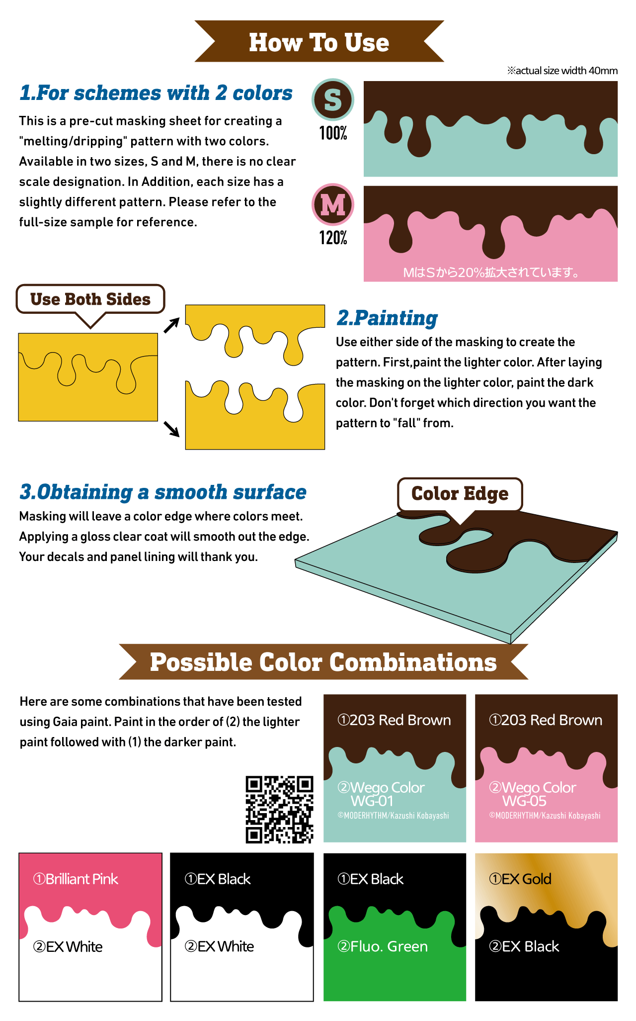 HiQ Parts Pre-cut Masking for Melt Paint Pattern (3pcs)