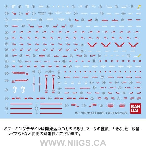 LIMITED Premium Bandai MG 1/100 Crossbone Gundam X3 Ver. Ka