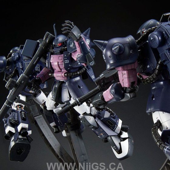 LIMITED Premium Bandai RG 1/144 Black Tertiary Star Zaku II 3 machine set
