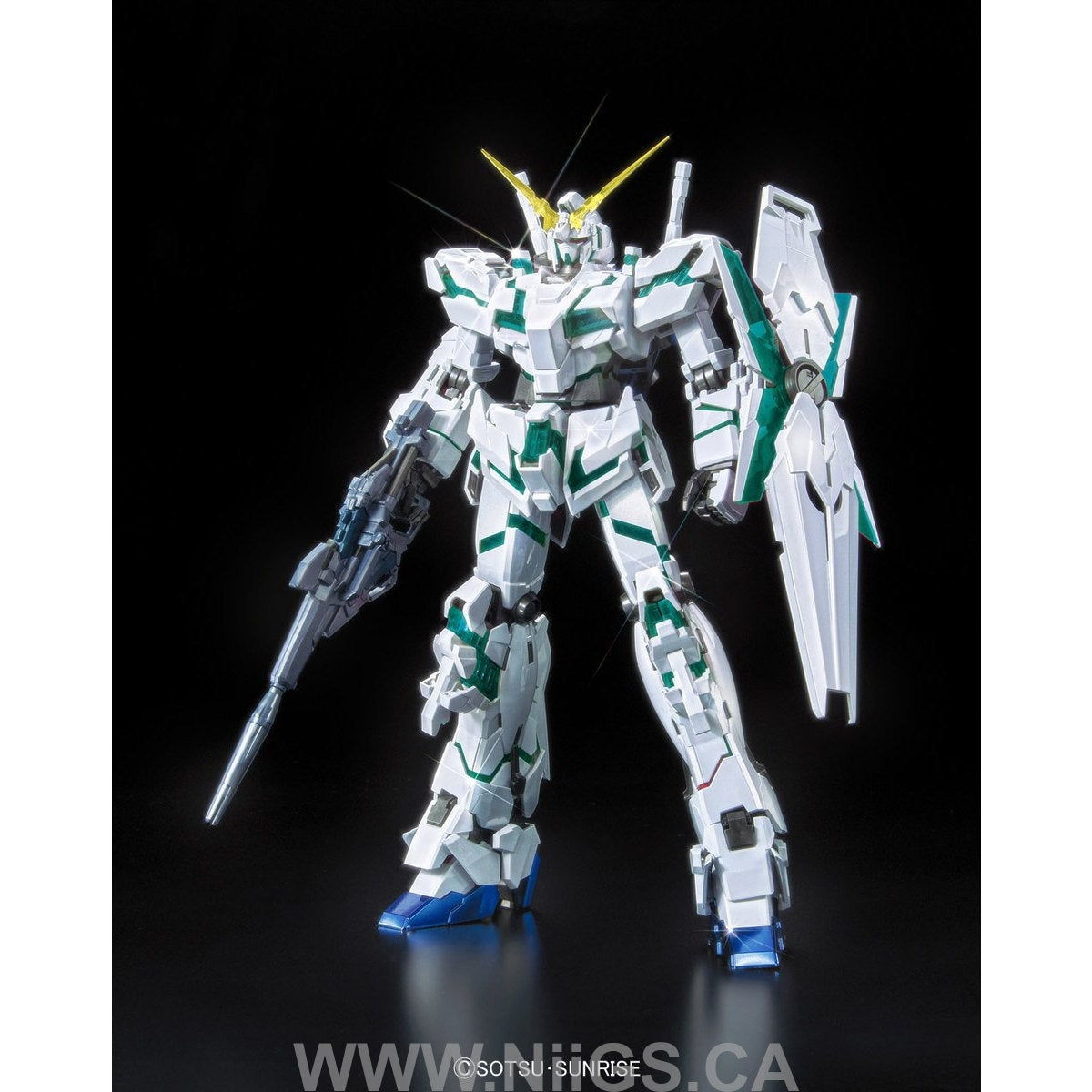 MG 1/100 Unicorn Gundam (Red/Green Twin Frame Edition) Titanium Finish