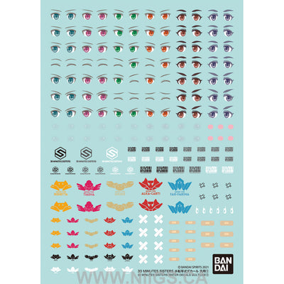 BANDAI 30 MINUTES SISTERS WATER DECALS MULTIUSE 1