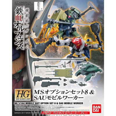 BANDAI HOBBY HG IBO 1/144 MS Option Set 8 & Sau Mobile Worker