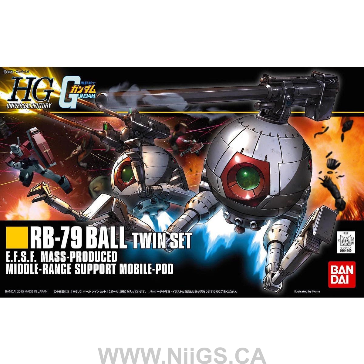 BANDAI Hobby HGUC 1/144 #114 Ball Twin Set