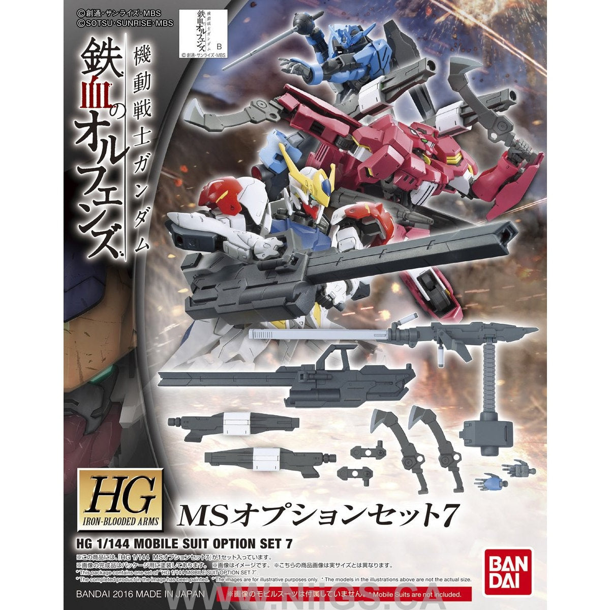 BANDAI HOBBY HG IBO 1/144 MS Option Set 7