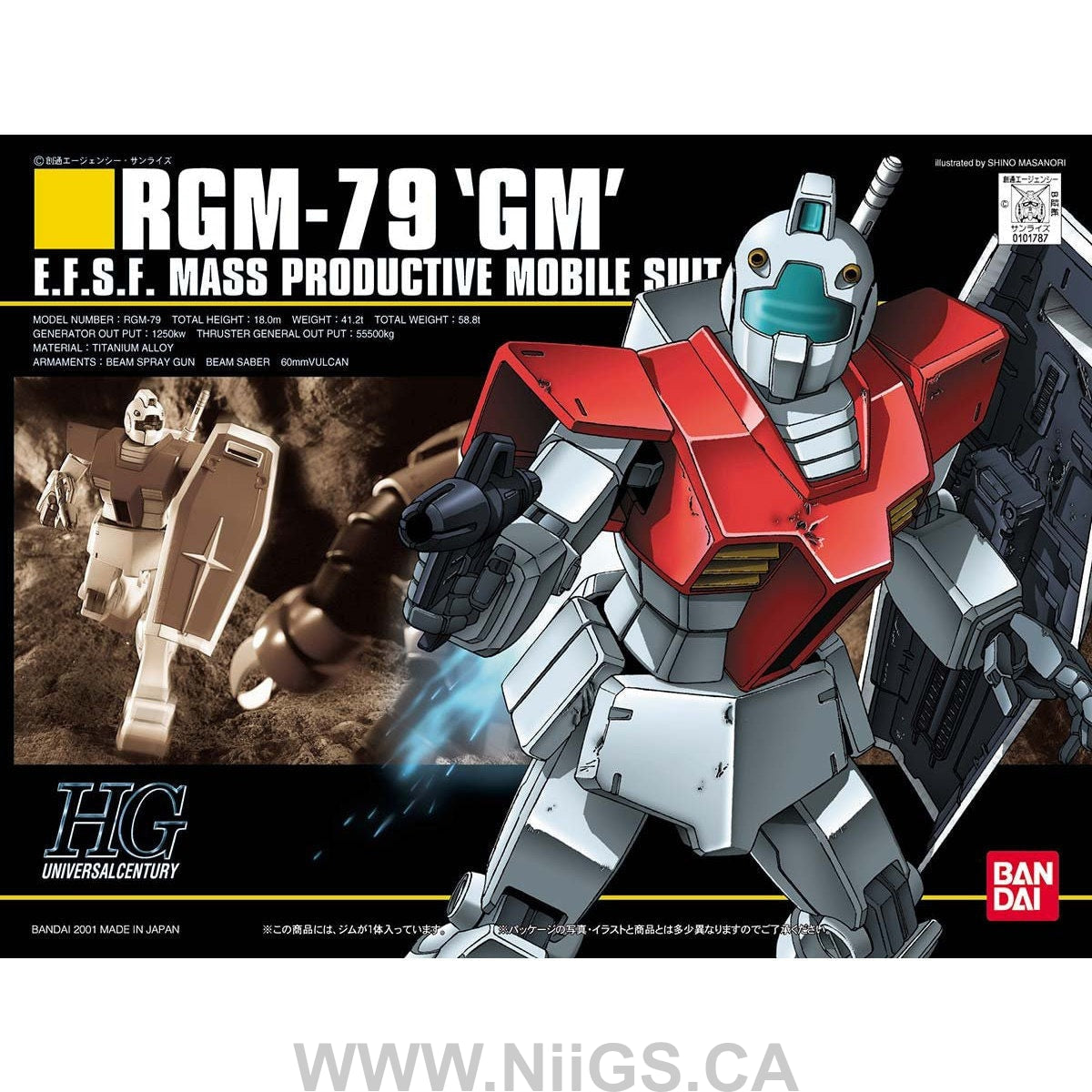 BANDAI Hobby HGUC 1/144 #20 RGM-79 GM