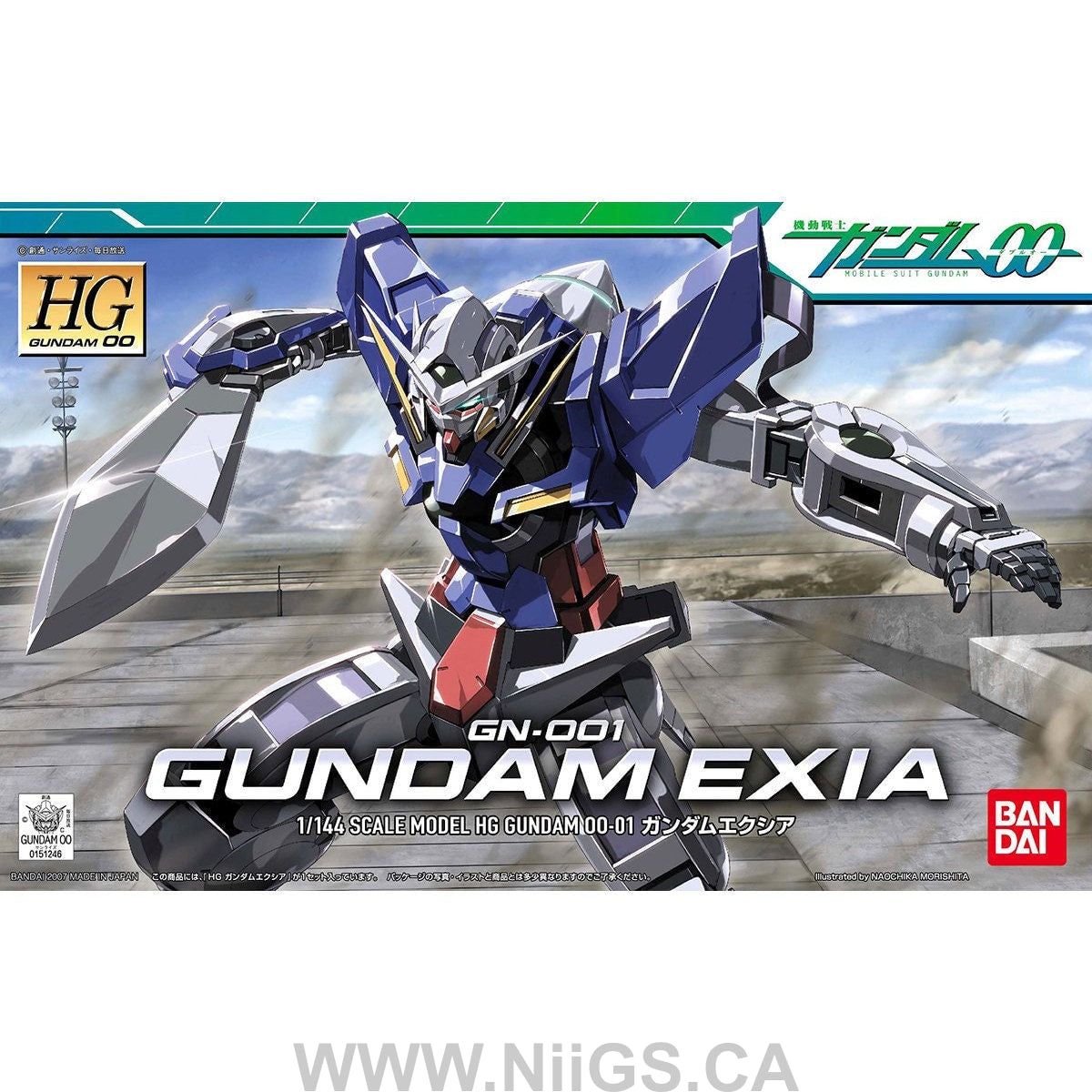 BANDAI Hobby HG 1/144 #01 Gundam Exia